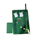 Maxbell Mini Kids Golf Clubs Set Golf Training Indoor Games for Park Lawn Children with Green Figures