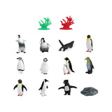 Maxbell 14Pcs Hand Painted Mini Penguin Figurines Model Party Favor Crafts for Kids
