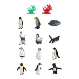 Maxbell 14Pcs Hand Painted Mini Penguin Figurines Model Party Favor Crafts for Kids