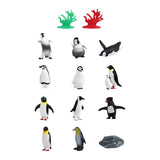 Maxbell 14Pcs Hand Painted Mini Penguin Figurines Model Party Favor Crafts for Kids