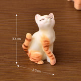 Maxbell Creative Mini Cat Figure Collection Handicraft for Automobile Office Cabinet Set C