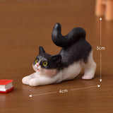 Maxbell Creative Mini Cat Figure Collection Handicraft for Automobile Office Cabinet Set C