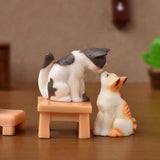 Maxbell Creative Mini Cat Figure Collection Handicraft for Automobile Office Cabinet Set C