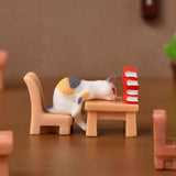 Maxbell Creative Mini Cat Figure Collection Handicraft for Automobile Office Cabinet Set C