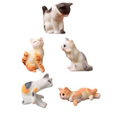 Maxbell Creative Mini Cat Figure Collection Handicraft for Automobile Office Cabinet Set C