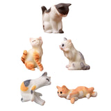 Maxbell Creative Mini Cat Figure Collection Handicraft for Automobile Office Cabinet Set C