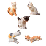 Maxbell Creative Mini Cat Figure Collection Handicraft for Automobile Office Cabinet Set C