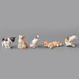 Maxbell Creative Mini Cat Figure Collection Handicraft for Automobile Office Cabinet Set C