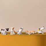 Maxbell Creative Mini Cat Figure Collection Handicraft for Automobile Office Cabinet Set C