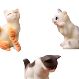 Maxbell Creative Mini Cat Figure Collection Handicraft for Automobile Office Cabinet Set C