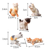Maxbell Creative Mini Cat Figure Collection Handicraft for Automobile Office Cabinet Set C