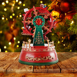 Maxbell Christmas Wheel with LED Lights Collectible for Festive Home Office