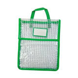 Maxbell Book Pouch Bags with Carrying Handle Handbag Mesh Storage Bag for Organize Green