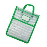 Maxbell Book Pouch Bags with Carrying Handle Handbag Mesh Storage Bag for Organize Green