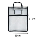 Maxbell Book Pouch Bags with Carrying Handle Handbag Mesh Storage Bag for Organize Black