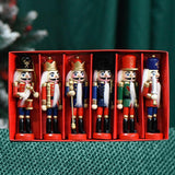 Maxbell 6Pcs Nutcrackers Figures Christmas Ornaments Collectible Nutcracker