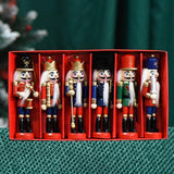 Maxbell 6Pcs Nutcrackers Figures Christmas Ornaments Collectible Nutcracker