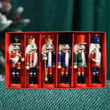 Maxbell 6Pcs Nutcrackers Figures Christmas Ornaments Collectible Nutcracker