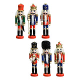 Maxbell 6Pcs Nutcrackers Figures Christmas Ornaments Collectible Nutcracker