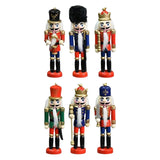 Maxbell 6Pcs Nutcrackers Figures Christmas Ornaments Collectible Nutcracker