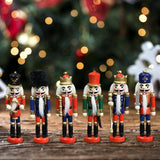 Maxbell 6Pcs Nutcrackers Figures Christmas Ornaments Collectible Nutcracker