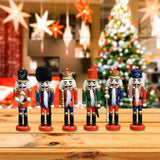 Maxbell 6Pcs Nutcrackers Figures Christmas Ornaments Collectible Nutcracker