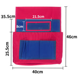 Maxbell Oxford Cloth Chairback Organizer and Label Slot for Classroom Daycare Red Blue
