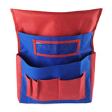 Maxbell Oxford Cloth Chairback Organizer and Label Slot for Classroom Daycare Red Blue