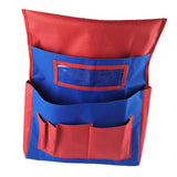Maxbell Oxford Cloth Chairback Organizer and Label Slot for Classroom Daycare Red Blue