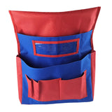 Maxbell Oxford Cloth Chairback Organizer and Label Slot for Classroom Daycare Red Blue
