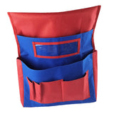 Maxbell Oxford Cloth Chairback Organizer and Label Slot for Classroom Daycare Red Blue