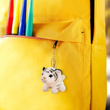 Maxbell Cartoon Cute Animal Keychain Pendant for Backpack Hangings Birthday Gifts White