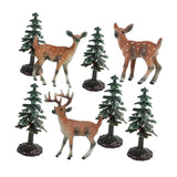 Maxbell Tree Deer Figures DIY Fairy Garden Crafts for Cake Toppers Home Toddlers Style B