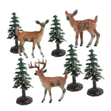 Maxbell Tree Deer Figures DIY Fairy Garden Crafts for Cake Toppers Home Toddlers Style B