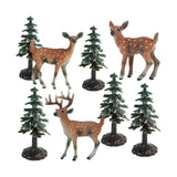 Maxbell Tree Deer Figures DIY Fairy Garden Crafts for Cake Toppers Home Toddlers Style B