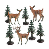 Maxbell Tree Deer Figures DIY Fairy Garden Crafts for Cake Toppers Home Toddlers Style B