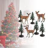 Maxbell Tree Deer Figures DIY Fairy Garden Crafts for Cake Toppers Home Toddlers Style B