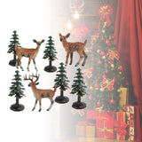 Maxbell Tree Deer Figures DIY Fairy Garden Crafts for Cake Toppers Home Toddlers Style B