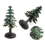 Maxbell 10Pcs Artificial Mini Christmas Tree for Architecture Landscape Desktop