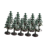 Maxbell 10Pcs Artificial Mini Christmas Tree for Architecture Landscape Desktop