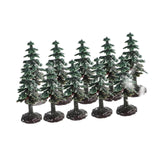 Maxbell 10Pcs Artificial Mini Christmas Tree for Architecture Landscape Desktop