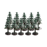 Maxbell 10Pcs Artificial Mini Christmas Tree for Architecture Landscape Desktop