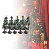 Maxbell 10Pcs Artificial Mini Christmas Tree for Architecture Landscape Desktop