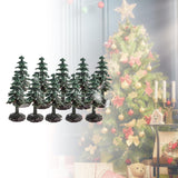 Maxbell 10Pcs Artificial Mini Christmas Tree for Architecture Landscape Desktop