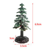Maxbell 10Pcs Artificial Mini Christmas Tree for Architecture Landscape Desktop