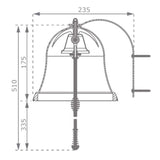 Maxbell Hanging Bells Wall Mounted Ship Bell Decoration Metal for Gift Girls Kids Orange