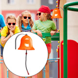 Maxbell Hanging Bells Wall Mounted Ship Bell Decoration Metal for Gift Girls Kids Orange