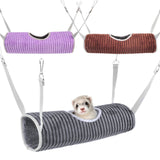 Maxbell Hamster Hammock Hamster House Cage Nest Hamster Bed for Sugar Glider Parrot Gray