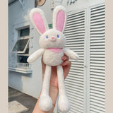 Maxbell Rabbit Pendant bag Pendant Key Rings Ornaments for Prizes Easter Women White