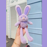 Maxbell Rabbit Pendant bag Pendant Key Rings Ornaments for Prizes Easter Women Violet